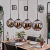 Gastor Lampa wisząca, Kula świetlna, Lampa wisząca Chrom, Przydymiony, 4-punktowe