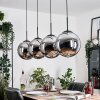Gastor Lampa wisząca, Kula świetlna, Lampa wisząca Chrom, Przydymiony, 4-punktowe
