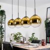 Gastor Lampa wisząca, Kula świetlna, Lampa wisząca Złoty, Przezroczysty, 4-punktowe
