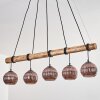 Koyoto lampa wisząca, kula świetlna, lampa wisząca kolory naturalne, czarny, 5-punktowe