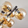 Koyoto Lampa sufitowa, Kula świetlna W kolorze bursztynu, 10-punktowe