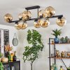 Koyoto Lampa sufitowa, Kula świetlna W kolorze bursztynu, 10-punktowe