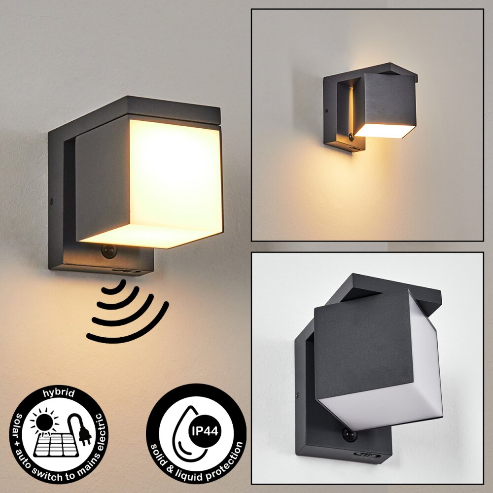 Pocilgas Zewnętrzny kinkiet, Spot ścienny LED Antracytowy, 1-punktowy, Czujnik ruchu main product photo