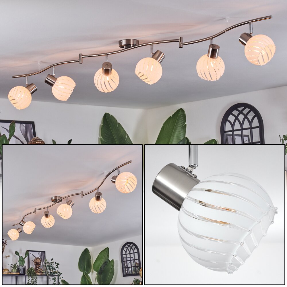 Dysted Lampa sufitowa, Kula świetlna Nikiel matowy, 6-punktowe main product photo