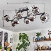 Gastor Lampa sufitowa, Kula świetlna Chrom, Przydymiony, 10-punktowe