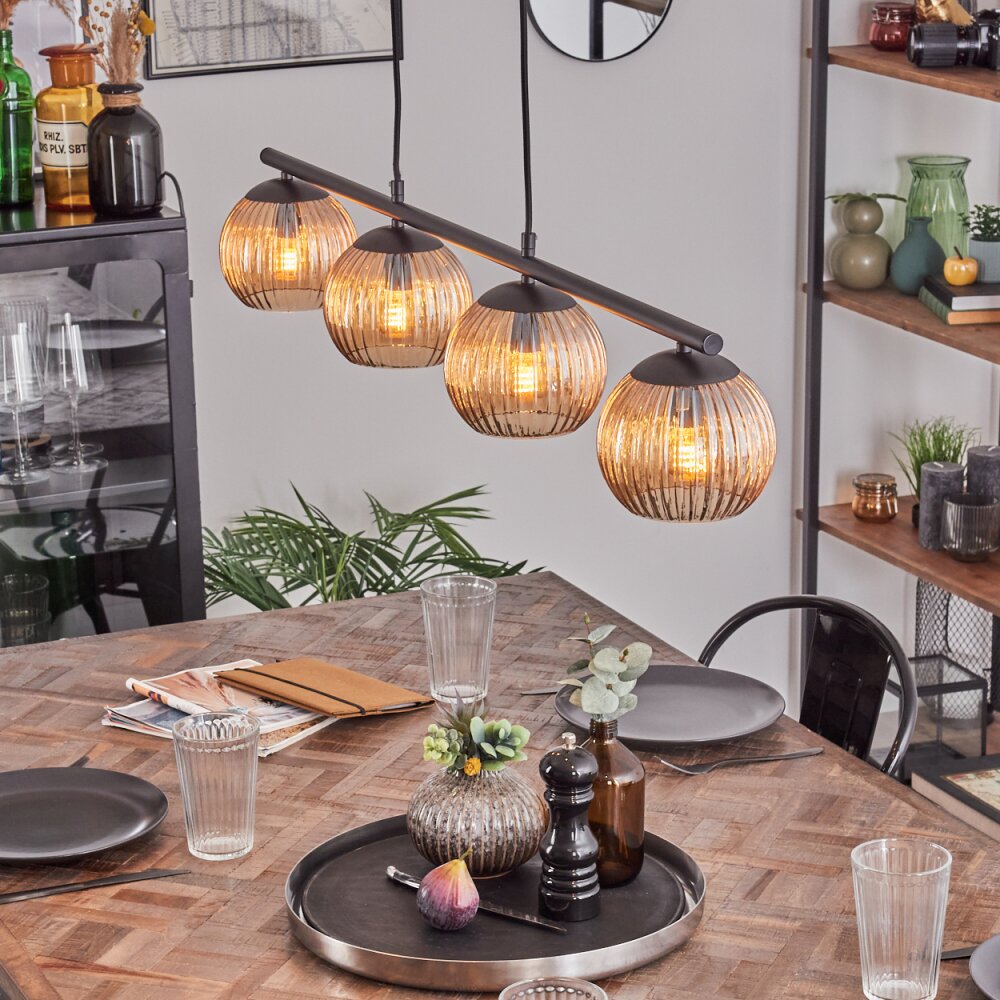 Koyoto Lampa wisząca, Kula świetlna, Lampa wisząca W kolorze bursztynu, 4-punktowe main product photo