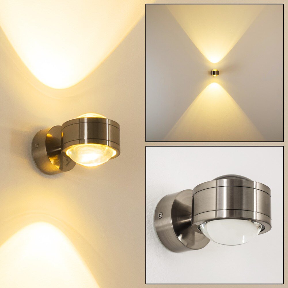 INDORE Lampa ścienna LED Nikiel matowy, 2-punktowe main product photo