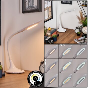 Toggerbo lampka biurkowa, lampa stołowa, lampka do czytania LED biały, 1-punktowy