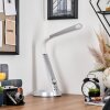 Tykby lampka biurkowa, lampa stołowa, lampka do czytania LED srebrny, biały, 1-punktowy, Zmieniacz kolorów