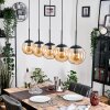 Gastor Lampa wisząca, Kula świetlna, Lampa wisząca W kolorze bursztynu, 5-punktowe