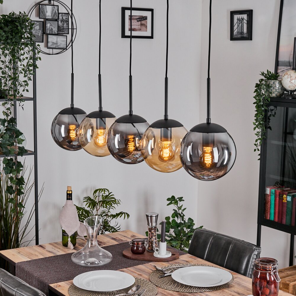 Gastor Lampa wisząca, Kula świetlna, Lampa wisząca W kolorze bursztynu, Przydymiony, 5-punktowe main product photo