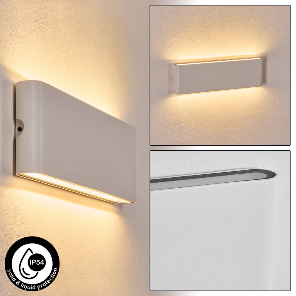 Gamas Zewnętrzny kinkiet, Lampa łazienkowa, Lampa ścienna, Spot ścienny Biały, 1-punktowy main product photo