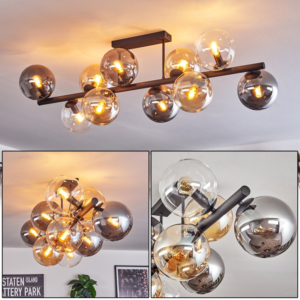 Gastor Lampa sufitowa, Kula świetlna W kolorze bursztynu, Przezroczysty, Przydymiony, 10-punktowe main product photo