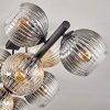 Koyoto Lampa sufitowa, Kula świetlna W kolorze bursztynu, Przezroczysty, Przydymiony, 10-punktowe