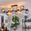 Koyoto Lampa sufitowa, Kula świetlna W kolorze bursztynu, Przezroczysty, Przydymiony, 10-punktowe