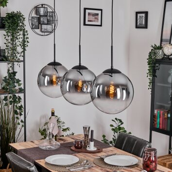 Gastor Lampa wisząca, Kula świetlna, Lampa wisząca Przezroczysty, Przydymiony, 3-punktowe