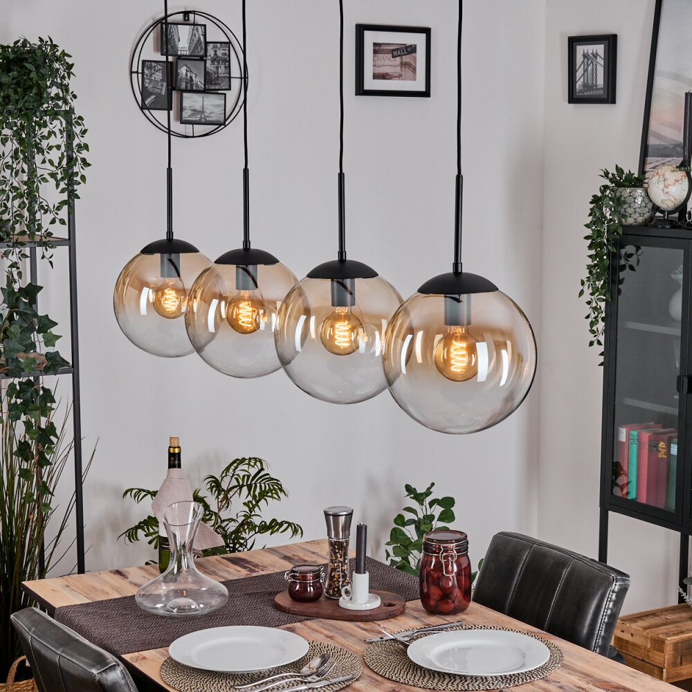 Gastor Lampa wisząca, Kula świetlna, Lampa wisząca W kolorze bursztynu, Przezroczysty, 4-punktowe main product photo