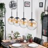 Gastor lampa wisząca, kula świetlna, lampa wisząca bursztynowy, przezroczysty, 4-punktowe