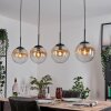 Gastor Lampa wisząca, Kula świetlna, Lampa wisząca W kolorze bursztynu, Przezroczysty, 4-punktowe