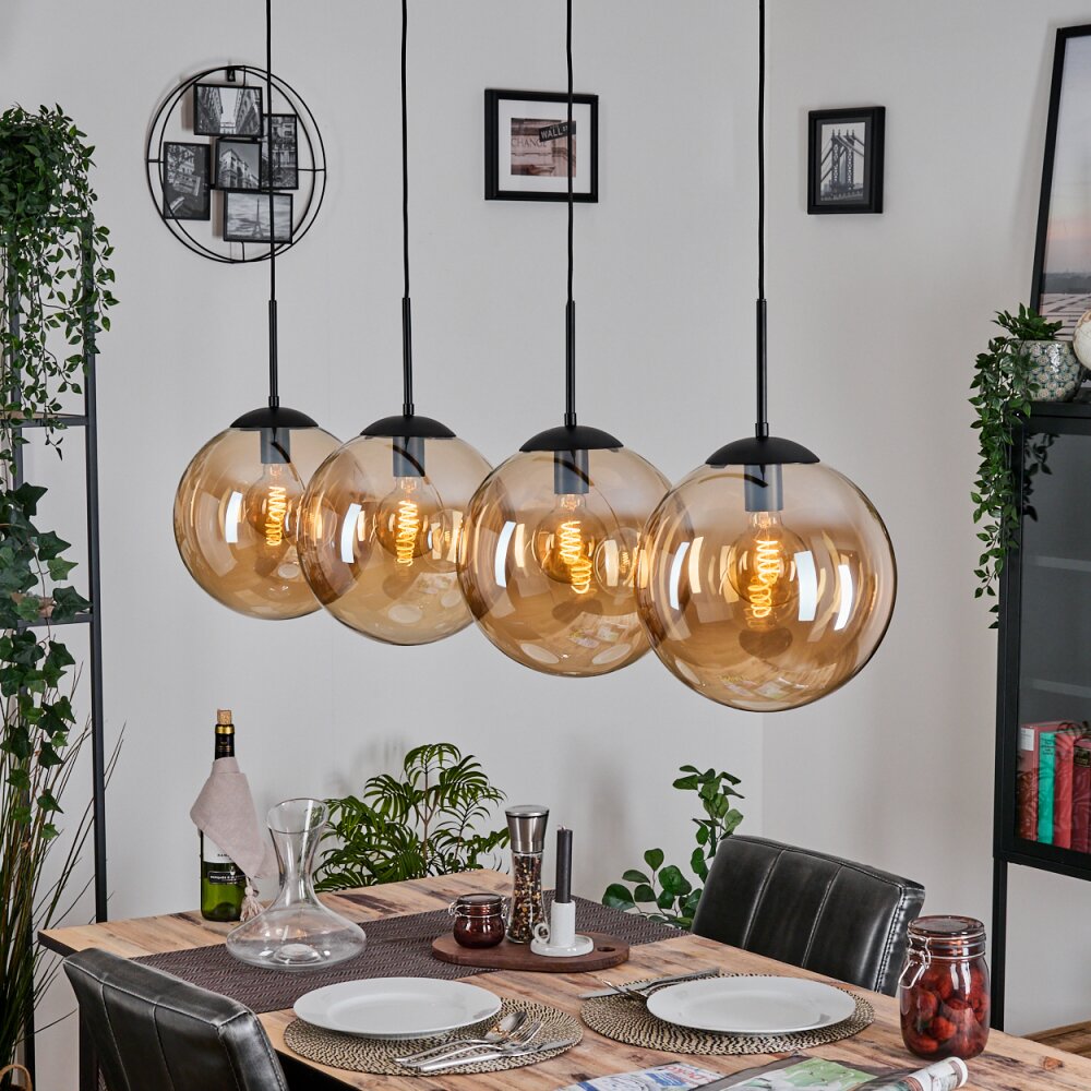 Gastor Lampa wisząca, Kula świetlna, Lampa wisząca W kolorze bursztynu, 4-punktowe main product photo