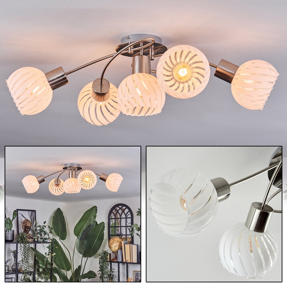 Dysted Lampa sufitowa, Kula świetlna Nikiel matowy, 5-punktowe main product photo