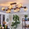 Gastor Lampa sufitowa, Kula świetlna W kolorze bursztynu, Przezroczysty, Przydymiony, 10-punktowe