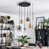 Gastor lampa wisząca, kula świetlna, lampa wisząca bursztynowy, przezroczysty, przydymiony, 5-punktowe