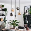 Gastor lampa wisząca, kula świetlna, lampa wisząca bursztynowy, przezroczysty, przydymiony, 5-punktowe