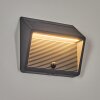 Pedreiras zewnętrzny kinkiet, lampa solarna, kinkiet LED antracytowy, 1-punktowy, Czujnik ruchu