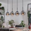 Gastor Lampa wisząca, Kula świetlna, Lampa wisząca Chrom, Przydymiony, 4-punktowe Gastor Lampa wisząca, Kula świetlna, Lampa wisząca Chrom, Przydymiony, 4-punktowe