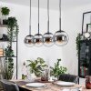 Gastor Lampa wisząca, Kula świetlna, Lampa wisząca Chrom, Przydymiony, 4-punktowe Gastor Lampa wisząca, Kula świetlna, Lampa wisząca Chrom, Przydymiony, 4-punktowe