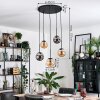 Gastor lampa wisząca, kula świetlna, lampa wisząca bursztynowy, przydymiony, 5-punktowe