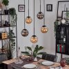 Gastor Lampa wisząca, Kula świetlna, Lampa wisząca W kolorze bursztynu, Przydymiony, 5-punktowe
