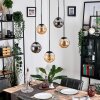 Gastor Lampa wisząca, Kula świetlna, Lampa wisząca W kolorze bursztynu, Przydymiony, 5-punktowe