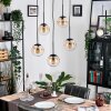 Gastor lampa wisząca, kula świetlna, lampa wisząca bursztynowy, przezroczysty, 5-punktowe