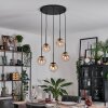 Gastor lampa wisząca, kula świetlna, lampa wisząca bursztynowy, przezroczysty, 5-punktowe