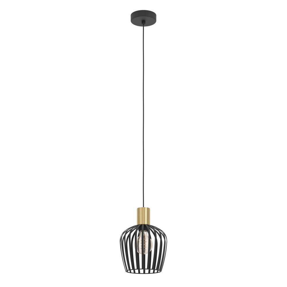 Oświetlenie Eglo EMPOLI Lampa wisząca Mosiądz, Czarny, 1-punktowy main product photo