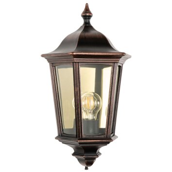 Oświetlenie LCD Lalling kinkiet miedziany, czarny, 1-punktowy