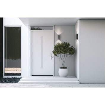 Oświetlenie LCD Runding lampa up & down, kinkiet LED antracytowy, 2-punktowe