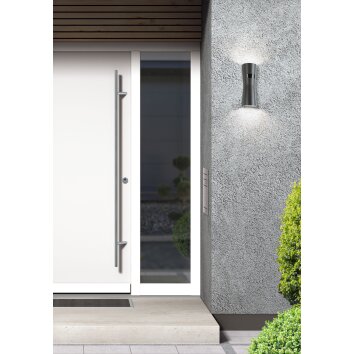 Oświetlenie LCD Uhra lampa up & down, kinkiet LED antracytowy, 2-punktowe, Czujnik ruchu