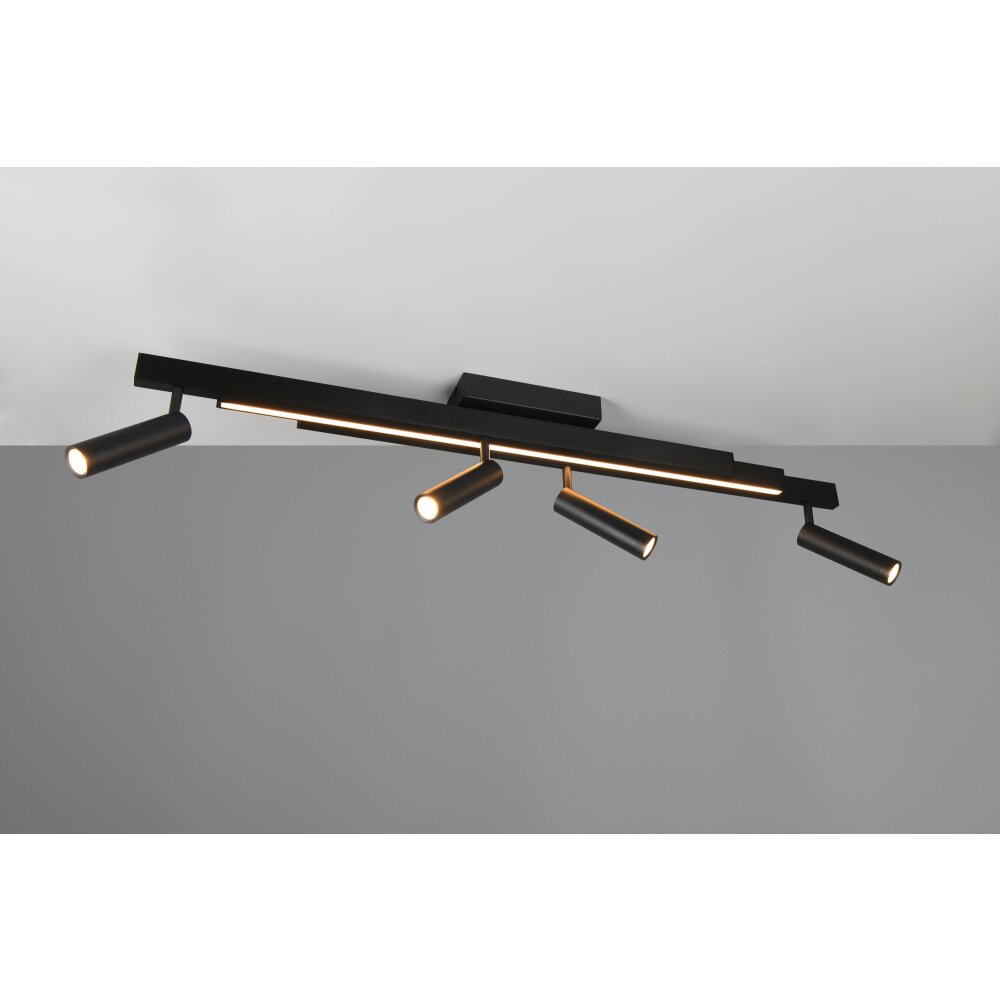 Oświetlenie Trio Zeno Lampa sufitowa LED Czarny, 5-punktowe, Zdalne sterowanie main product photo