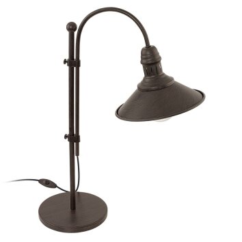 Eglo STOCKBURY lampa stołowa Beżowy, Ciemnobrązowy, 1-punktowy