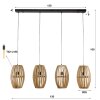 Laceiras lampa wisząca kolory naturalne, 4-punktowe