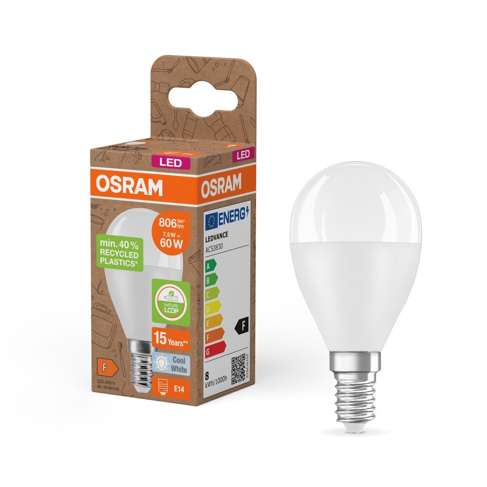 Oświetlenie Osram E14 7.5 Watt neutralny biały 806 Lumen main product photo