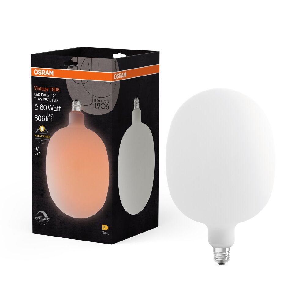 Oświetlenie Osram E27 7.3 Watt ciepły biały przyciemnione 806 Lumen main product photo