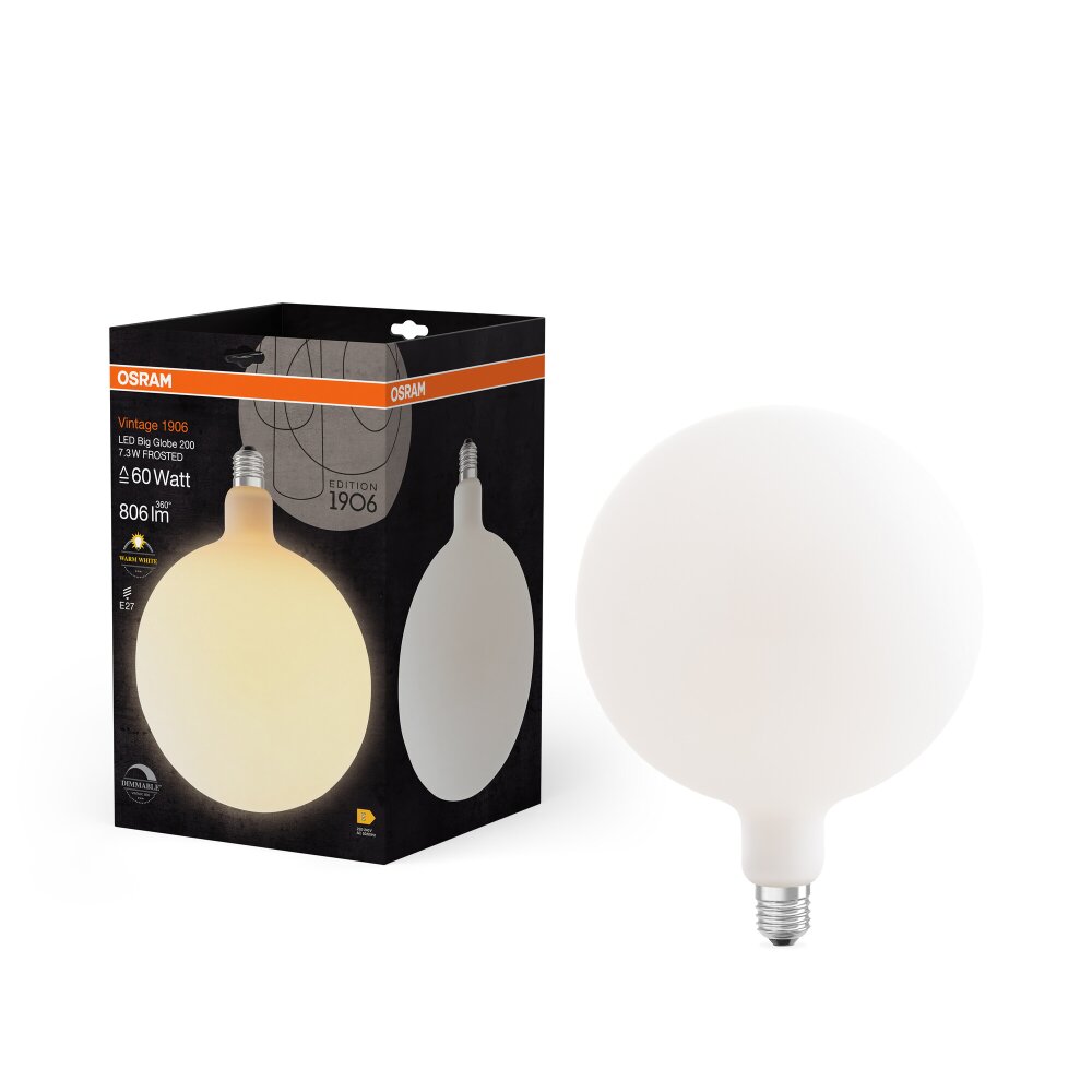 Oświetlenie Osram E27 7.3 Watt ciepły biały przyciemnione 806 Lumen main product photo