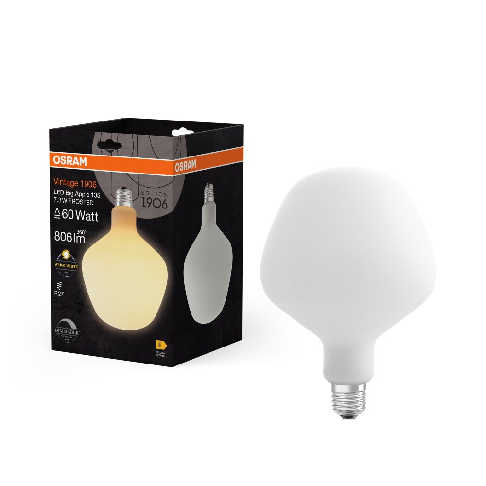 Oświetlenie Osram E27 7.3 Watt ciepły biały przyciemnione 806 Lumen main product photo