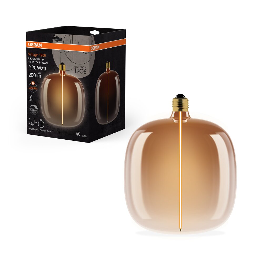 Oświetlenie Osram E27 4.8 Watt ciepły biały przyciemnione 200 Lumen main product photo