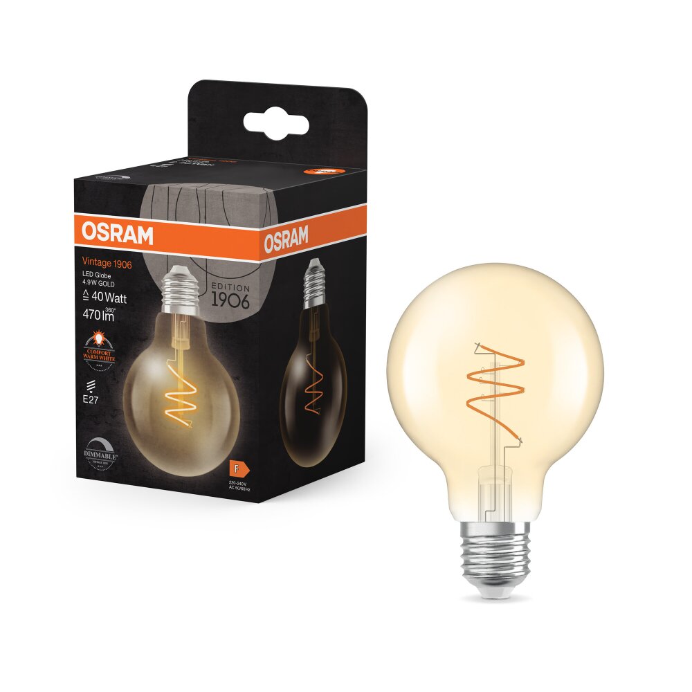 Oświetlenie Osram E27 4.9 Watt ciepły biały przyciemnione 470 Lumen main product photo