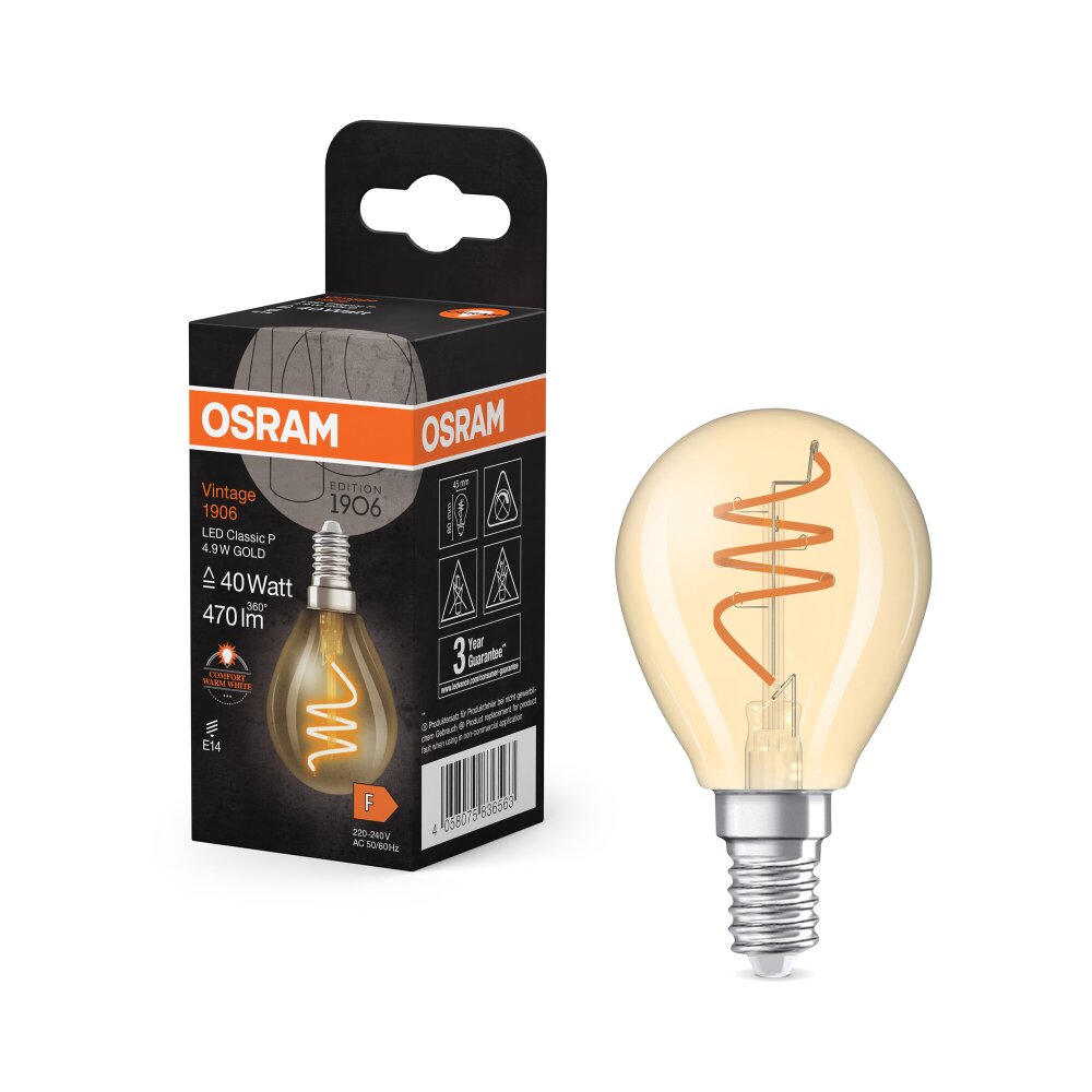 Oświetlenie Osram E14 4.9 Watt ciepły biały 470 Lumen main product photo